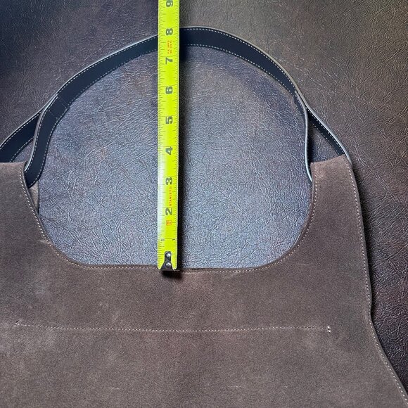 Chocolate Brown Suede Hobo Style Shoulder Bag by Cuyana - Picture 6 of 7